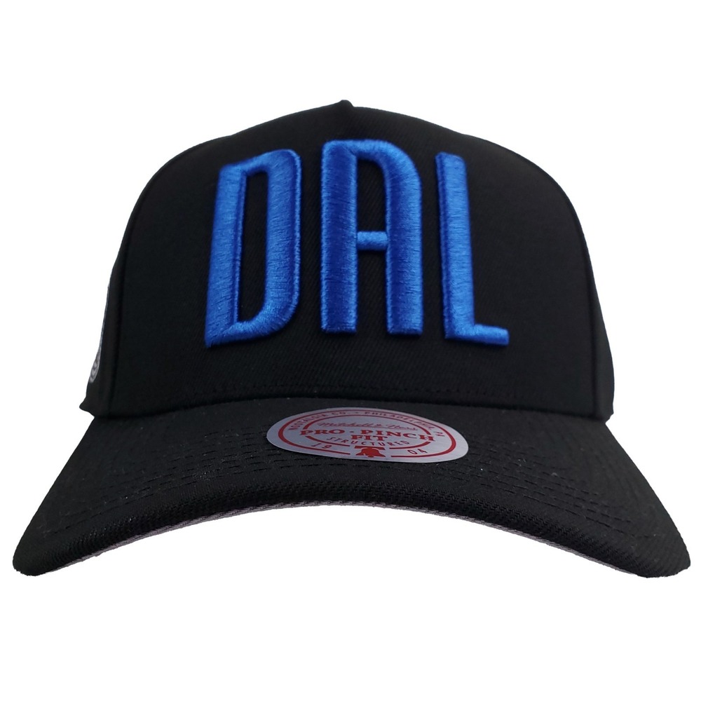Dallas Mavs Mitchell & Ness NBA Pro Fit Snapback Hat Cap 3D Logo‎ Black NWT